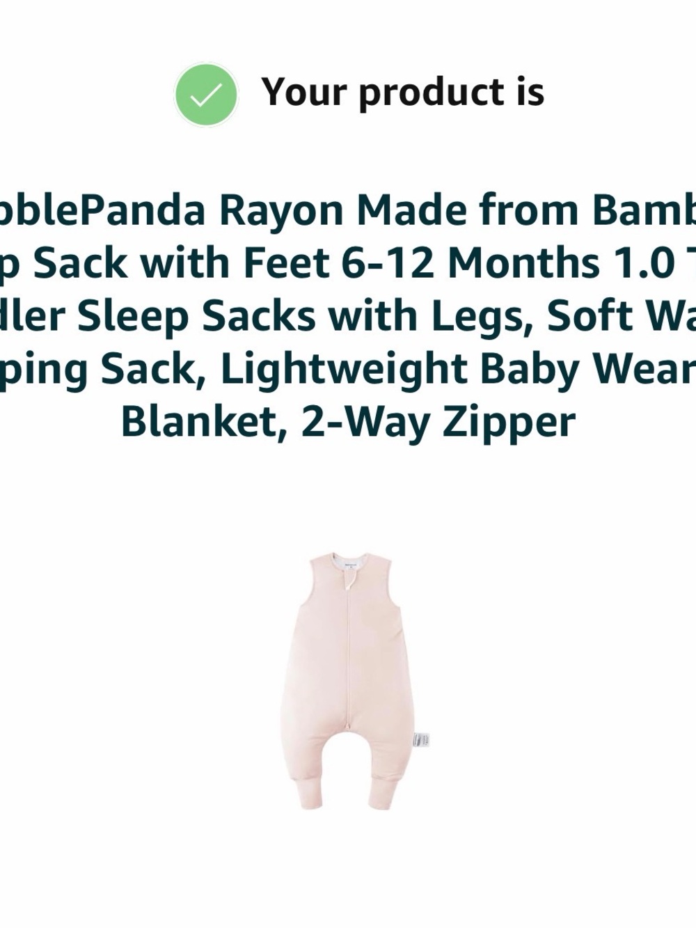 Pink Baby Sleep Sack with Legs - Lightweight 2-Way Zipper
